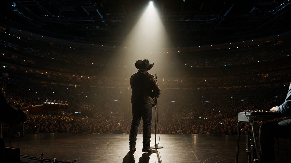 Editorial archive image illustrating Chris Stapleton and How Authentic Country Became Stadium Country.