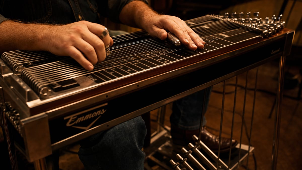 Editorial archive image illustrating The Pedal Steel Guitar's Return to Independent Country Rock: An Instrument's Revival in the 2010s.