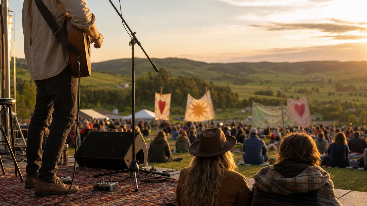 Editorial archive image illustrating Healing Appalachia 2025: How Tyler Childers and Chris Stapleton Use Music as Regional Advocacy.