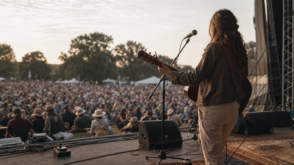 Editorial archive image illustrating Noeline Hofmann: International Roots Artist in Americana's Emerging List.
