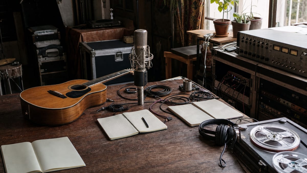 Editorial archive image illustrating Analog vs. Digital: The Production Philosophy Debate in Indie Americana Recording 2010-2012.