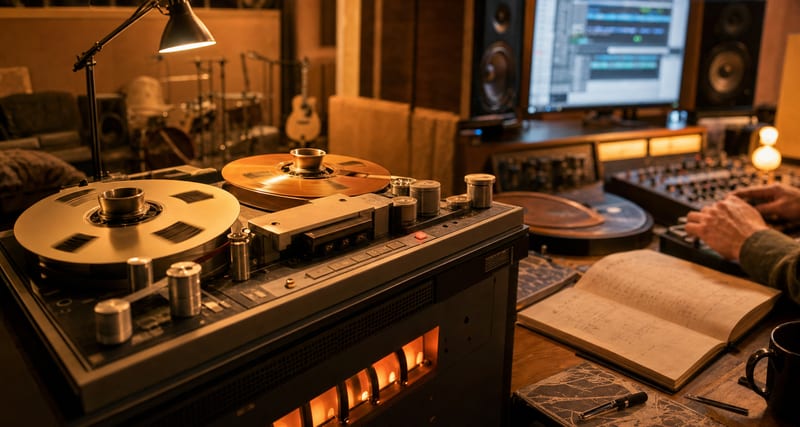 Editorial archive image illustrating Tape Saturation Plugins and the Analog Warmth Hunt in Digital Production.